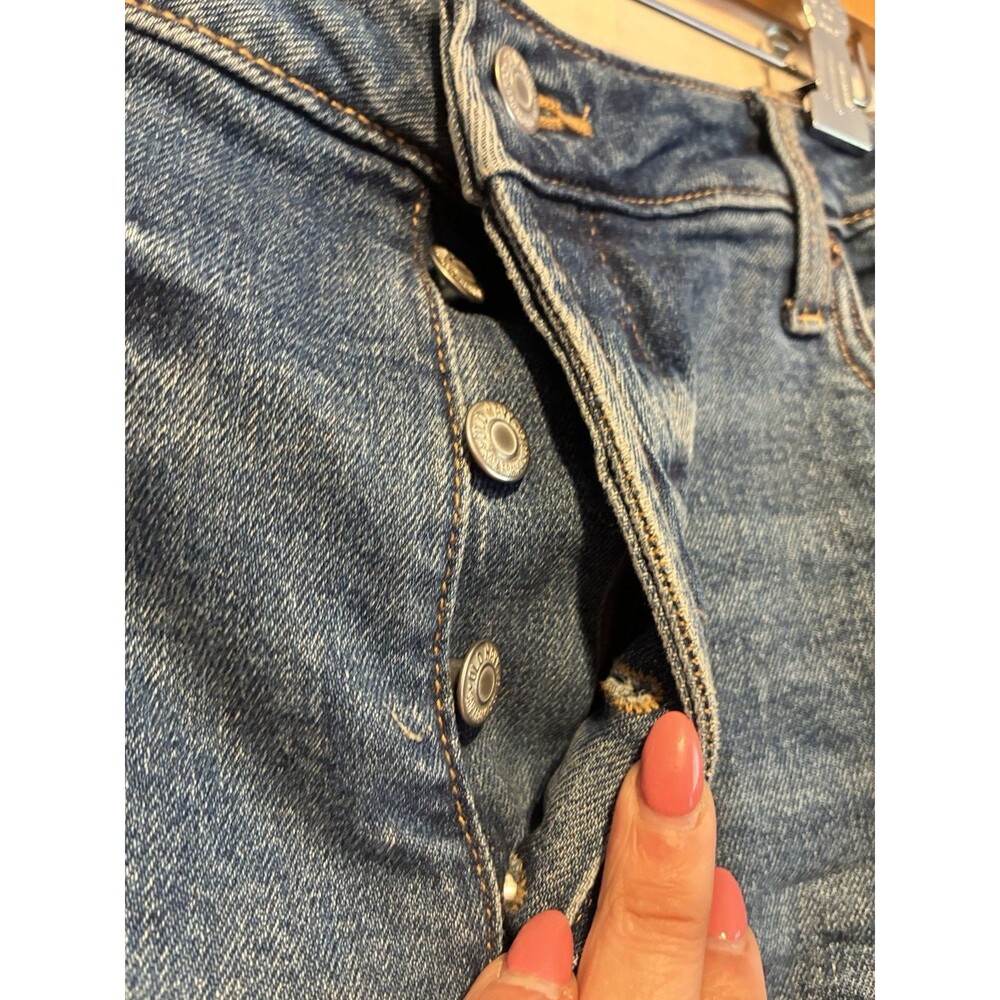 Old Navy O.G. Straight High Rise Secret Smooth Pockets Denim Shorts Womens 18 - Picture 5 of 11
